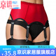 Peking leuchtende Schleudern Europäischer und amerikanischer großer sexy Mesh Verstellbarer Schnalle Anti-Rutsch Strumpfband Schwarz S
