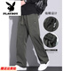 Playboy (Playboy) Casual Hosen für Herren Sommerdünne Modemarke Arbeit Hosen Lose Fallschirmspringer Hosen Sportladung Herrenhosen 9856-Military Green + 9856-khaki dünn M [(28-29 Größen) Gewicht 90-110jin [Jin gleich 0,5 kg]]