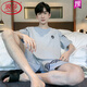 Langsha Pyjamas (Langsha) Herren-Sommer-Sommer-Baumwoll-Shorts können nach außen getragen werden, um coole Kleidung für lässige Home-Kleidungsstücke für lässige Männer zu sammeln.