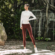 
La NikarLaNikar Spring and Autumn New Furrowed Sportswear Stand Collar Outdoor Running Windproof Yoga Clothes Women's Top Royal Blue XS