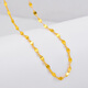 Safir 18K gold necklace yellow k gold versatile tile chain color gold necklace women's plain chain fixed price 40-43cm