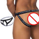 Yuchuntang men's underwear sexy and private love丨Funny crotchless cloth suspender thong low waist nylon hollow hip lifting 2 pieces (2) mixed color M Recommended 90-110Jin [Jin equals 0.5 kg]