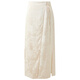 Three Color [Yuying Streamlight] 2025 Summer New Chinese Slit Satin Skirt Long Skirt Cool C Beige S