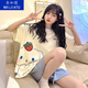 奈加图2023年新款睡衣女士夏季短袖ins韩版休闲大码200斤宽松套装可外穿 679绿恐龙 2XL 【建议130-155斤】