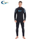 Swimming speed (Yon sub) new product deep diving suit frogman 5MM semi-dry long-sleeved one-piece warm and cold-proof jellyfish suit for men and women black S _50kg