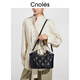 Kouyi Lingge handbag women's 2025 new black bag versatile one-shoulder crossbody bag Weiss black
