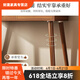 Megron New Chinese Dressing Table Bedroom Dressing Table New Chinese Light Luxury High-end Walnut Color [Smart Mirror + Solid Wood Dressing Stool] Walnut Color 80cm