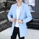 Playboy (PLAYBOY) mid-length suit men's Korean version slim fit spring and autumn trendy handsome pink small suit thin windbreaker jacket pink M 100Jin Jin equal to 0.5 kg or less