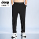 Jeep Spirit Sportshose Herreneis Silk Frühling und Sommer Large-Size-Training mit schnellen trocknenden Hosen gewebt Jogging Shorts Loose Casual Fitness Neun-Punkte-Hosen 7371-khaki 2xl