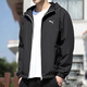 Puma (PUMA) official jacket men 25 summer new style breathable fast dry ice silk woven windproof trend sports and casual jacket men [main recommendation] Summer thin style/inner lining/classic black woven hooded XL /185/104A