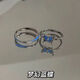 Dutrieux Girl Herz voller rosa Liebesring für Frauen Ins Nischenöffnung ein verstellbares Indexfinger Ring Bester Freund Ringliebhaber M1047+M1048 Ring 2 Stück Set Set