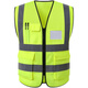 Reflective vest safety clothing cycling construction reflective clothing traffic sanitation work clothes Meituan fluorescent yellow vest printing knitted fabric orange red (10 pieces)