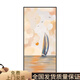 Chusheng Entrada simple de entrada simple Pintura decorativa Mar y cielo Sala de estar de un color pinturas colgantes al final del corredor Pintura de porcelana de cristal vertical VBM691 Aluminio Aleación Marco 90x180 Campo de oro personalizable EK CRISTAL CRISTAL CRISTAL