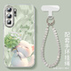 MPPMCK HydreGea CAT Adecuado para Huawei P30 Mobile Case P30 Pro New Huawei Protector Case P30E Lente completa Fulling Film Chain Chain por serie especial P30PRO + 10 [NM15657 Hydrangea Cat Azul + Cadena Hanging C598] Flash Huawei autoplicada P30