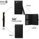 Jiuwen Leopard Passport Clip Machine Card Pack Travel Passport Pack Long Air Ticket Multifunctional Passport Document Storage Pack Coin Wallet Anti-Black