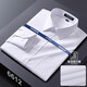 CEO Yageol Herren Langarmes Hemd Frühlings- und Herbststil Business Casual Formal Formal Pure Cotton Free Bügeln weißes Hemd 6636 Dreieck Blau 38