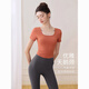 Vinoa Yoga Wear 2025 New Women's Top Summer Thin Clothes Beautiful Fitness Pilates Training Set Caramel Orange L 105-120Jin Jin is equal to 0.5 kg