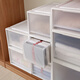 
Wen Shiou Interactive space drawer storage box wardrobe transparent storage box clothes underwear household clothing plastic finish [20 liters] 9227 white width 34 deep 44 height 19