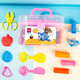 Deli 24-Farben Plastikine handgefertigtes DIY-Spielzeug farbiger Ton Set Ultraleicher Tonraum Sand Sandfarbe Clay Kinderschule Abschluss Schreibzeiten Geburtstagsgeschenk Rosa