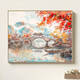 
Shantoulin Village Chinese landscape digital oil painting DIY hand-painted painting coloring sense acrylic oil coloring filling painting X9738 4560 oil painting set + quality outer frame four colors available