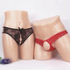 Couple's underwear, sexy double temptation, no need to take off, transparent opening, men and women have intercourse, no need to take off, passionate lace opening, male red