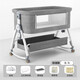 Crib removable portable baby cradle bed foldable multi-function bb bed newborn children splicing large bed Morandi gray + factory configuration basic model
