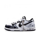 耐克（NIKE）球鞋定制  Dunk 太空灰岩 休闲百搭 复古做旧 黑米色板鞋 DD1503-101(Team77-墨晓)女 35.5