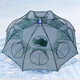 First-time fishing net foldable ecological breeding cage ground net lobster net cage net bag auxiliary materials tools nylon net 8 holes A umbrella type