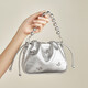 
Golden Fox (FOXER) 2025 new fashion luxury cloud bucket bag shoulder chain crossbody women's bag birthday gift for girlfriend silver