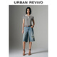 
UR2025 summer new women's clothing retro washing whisker casual cropped jeans UWJ850038 blue 26