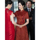 Hengyuanxiang silk mother's wedding dress new high-end Xi mother-in-law improved cheongsam small temperament can be worn daily picture color L