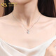 China Gold (CHINA GOLD) PT950 platinum necklace lucky four-leaf clover women's new light luxury niche high-end clavicle necklace birthday gift PT950 platinum lucky four-leaf clover pendant free sterling silver chain about 1.3g
