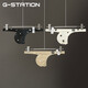 G-STATION sexy Japanese small style men's thong star polyester small mesh breathable quick-drying underwear white L