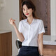 
Slim fit anti-wrinkle blue formal short-sleeved shirt for women 2025 summer professional commuter business interview work clothes shirt B611 white - bright button short-sleeved [Khmer impervious] M (recommended [90Jin[Jin equals 0.5 kg]-100Jin[Jin equals 0.5 kg]])