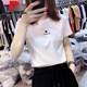 皮尔卡丹（pierre cardin）2025新款设计感小众正肩短款t恤女夏季纯欲短袖宽松白色纯棉上衣 KE693白 M