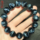 
DL 1998 Fat Donglai Quality Blue Tiger Eye Stone Bracelet Tianlan Eagle Tiger Eye Stone Cat Bracelet Men and Women Style One Picture Crystal 14223 14mm Blue Tiger Eye