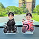 Yusenyi new car ornaments, little man shaking his head, customization, baby couple, three and four, car decoration, shaking his head, 691 model, solar dual-use model