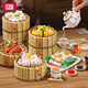 
Lizhi (Loz) Cantonese morning tea building blocks and food dessert chicken feet simulation boy and girl assemble toy model Dragon Boat Festival gift 1391_Food platter