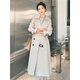
AEMAPE high-end brand windbreaker jacket for women mid-length 2025 spring and autumn new slim and slim temperament British style coat off-white M (recommended 105-115Jin [Jin equals 0.5 kg])
