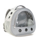 OIMG Yorkshire puppy outdoor carrying bag small pet outdoor backpack transparent folding high-looking cat school bag gray (Yorkshire/small pet) 32-23-31CM (small space, suitable for small pets