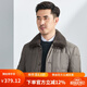 红都冬装新款男士羽绒服獭兔毛领休闲商务系扣款羽绒服外套 咖色 LX9898-2 M 170/88A