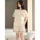 Pajama de terciopelo ártico para mujeres en verano pantalones cortos de algodón puro pantalones cortos delgados y dulces se puede usar fuera del hogar de ropa para el hogar YX-7507 9854 M [recomendado 80-100Jin [Jin equivale a 0.5 kg] desgaste]