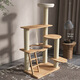 Madera sólida Gat Cat Crawler Integrated Cat Nest Platform de salto Tablero Four Seasons Universal Space Space Capsule Pet Suministies 9221 Capsule de espacio de madera sólida Catterio de gato
