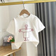 Qinchi boys T-shirt, cotton short-sleeved boys summer sweat-absorbing and breathable base shirt, new children's cartoon half-sleeved summer suit, dark gray 1396T-shirt, 150cm, single size