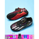 Nuevos zapatos de fútbol de fútbol para niños de Velcro Spring Spring Botón para niños y estudiantes Caquetas de entrenamiento de Competition Training Training para niñas 6199 Black and Blue Thredded Ups [Compre un par de cinco] 29
