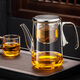Congjian high-end new style magnetic elegant cup teapot tea water separation office glass tea maker home tea making artifact LX bright silver long mouth 750ml
