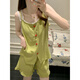 
Modal Yunduo cotton pajamas for women in summer with chest pad sexy suspender set fashionable women's home clothes can be worn outside 9226 Apricot M (80-100Jin [Jin equals 0.5 kg])