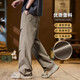 
2025 new paratrooper work clothes floor pants men's American straight-leg casual pants men's wide 9855 black M