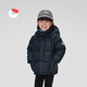 Nanny Goose children's down jacket short hooded warm children's clothing boys and girls windproof and cold thickened jacket winter NG2860 carbon black 90