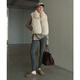MSBEAST BEAST Miss Soft and Glutinest Saga Fox's Fur Fortime Lined Fur Vest 丨 Moyen-Old Crisp Face Fox Light Beige M
